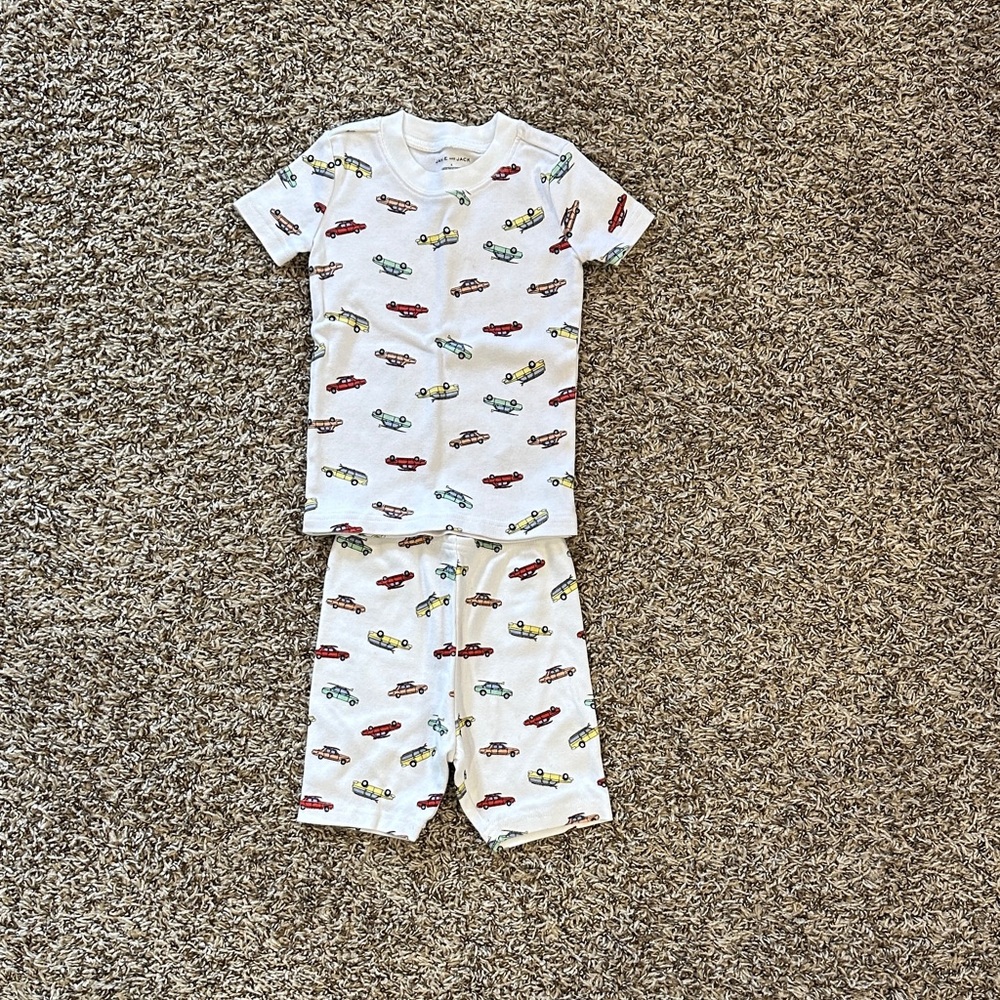 Janie and Jack Colorful Car Print Pajama Set